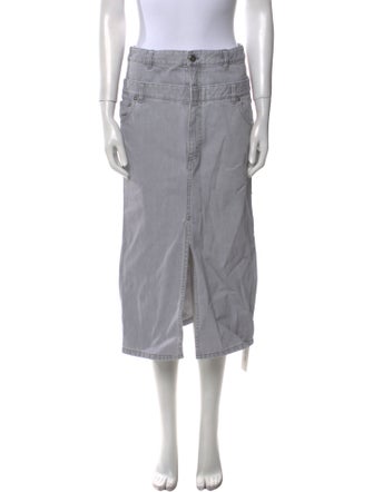 Tibi Cutout Accent Midi Length Skirt