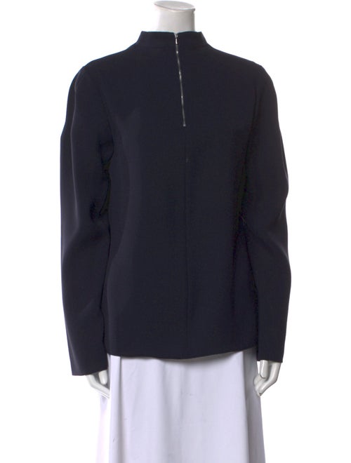 Tibi Mock Neck Long Sleeve Sweatshirt