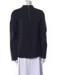 Tibi Mock Neck Long Sleeve Sweatshirt