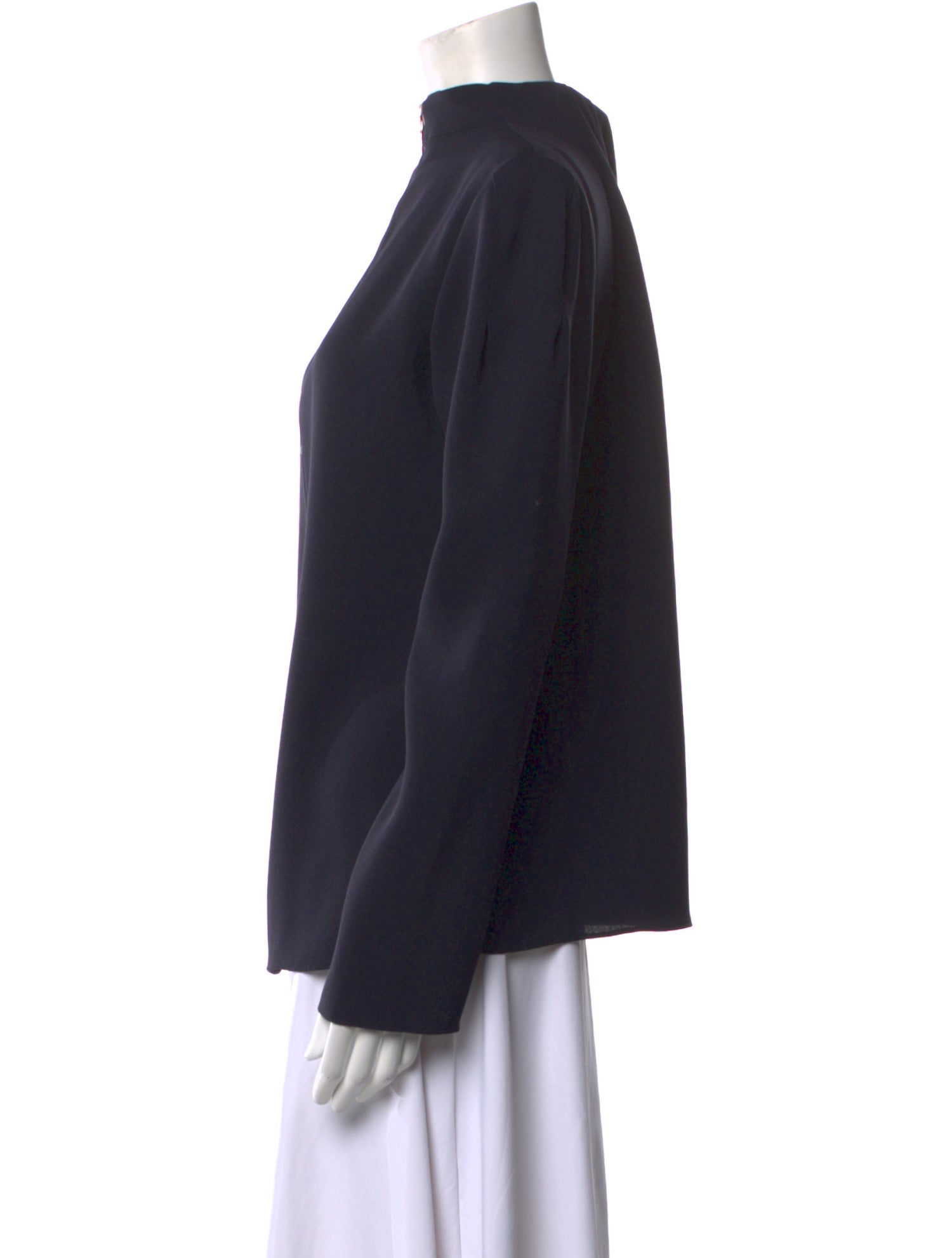 Tibi Mock Neck Long Sleeve Sweatshirt