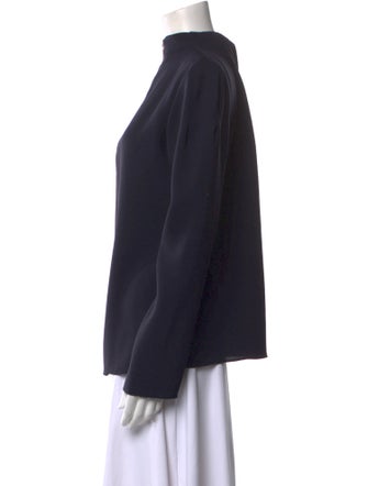 Tibi Mock Neck Long Sleeve Sweatshirt