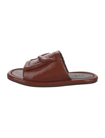 Tibi Patent Leather Slides