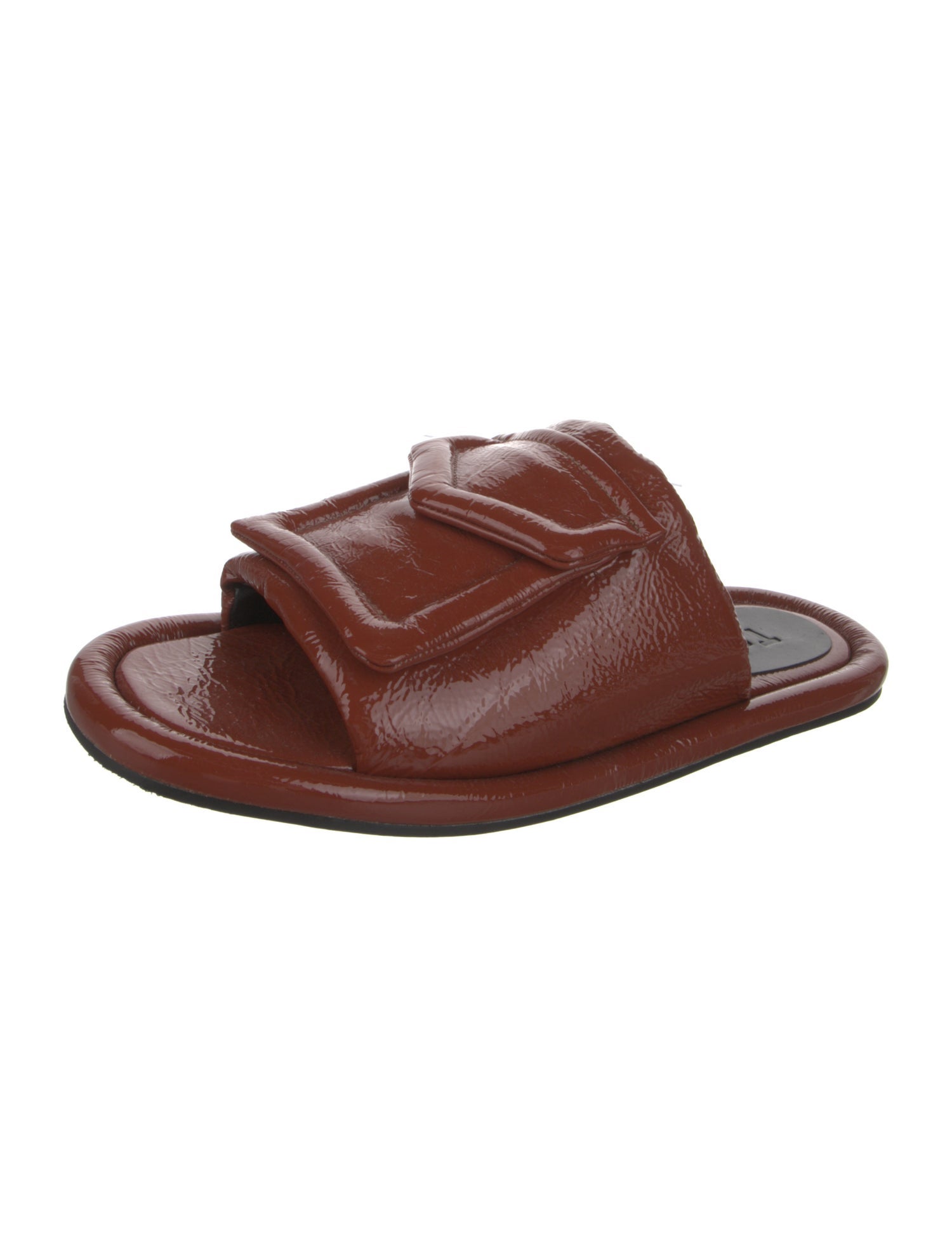 Tibi Patent Leather Slides