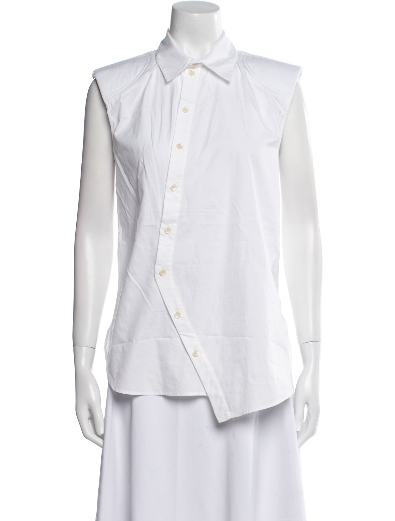Tibi Sleeveless Button-Up Top