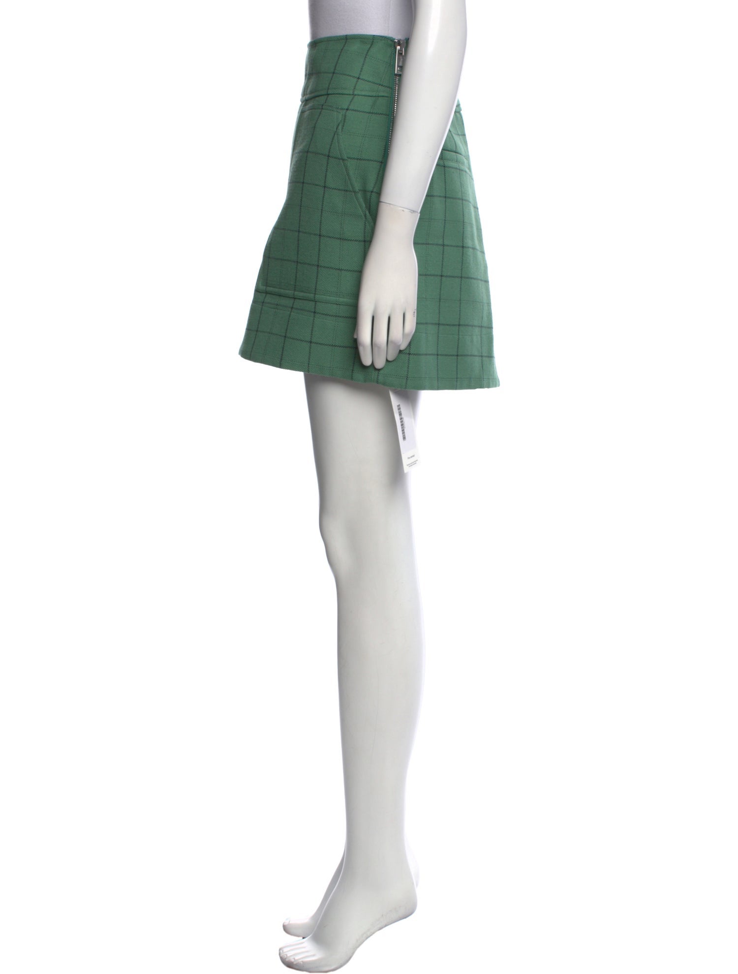 Tibi Plaid Print Mini Shorts