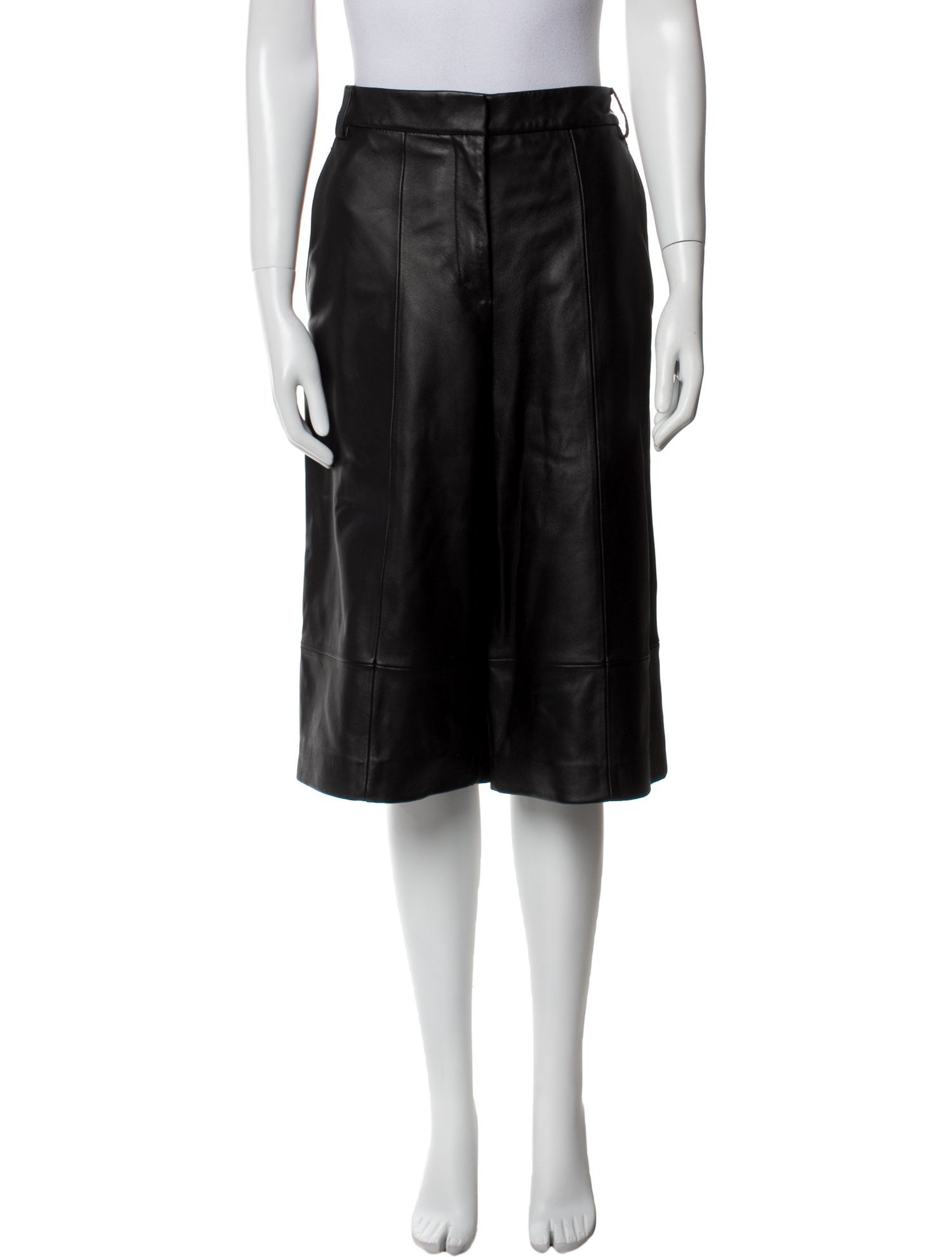 Tibi Lamb Leather Wide Leg Pants