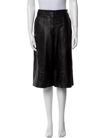 Tibi Lamb Leather Wide Leg Pants