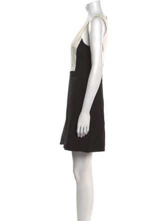 Tibi Colorblock Pattern Mini Dress