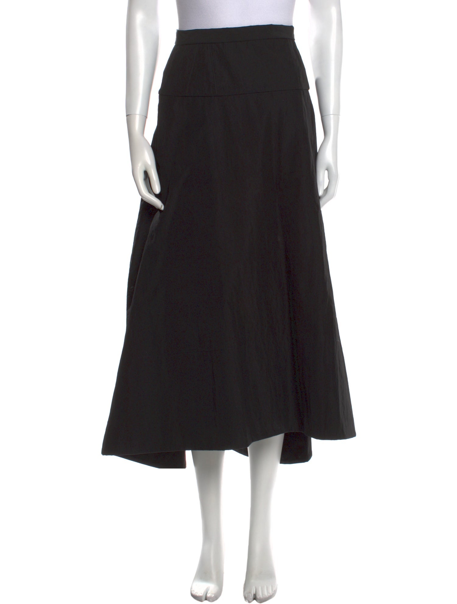 Tibi Leather Trim Embellishment Midi Length Skirt