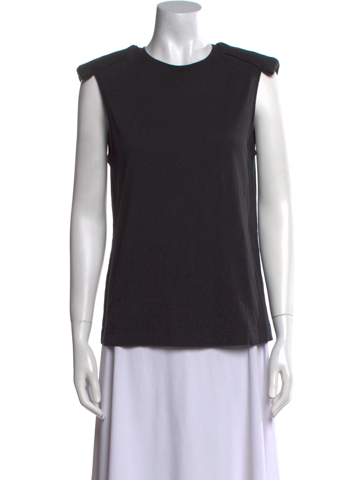 Tibi Crew Neck Sleeveless Top