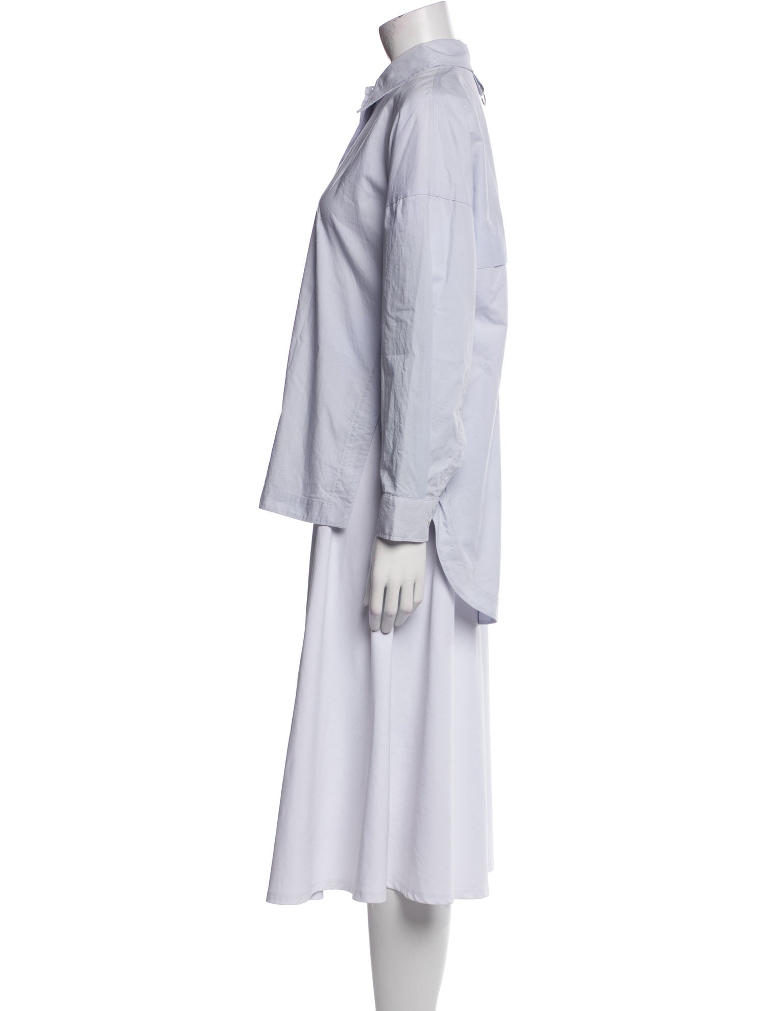 Tibi Long Sleeve Button-Up Top