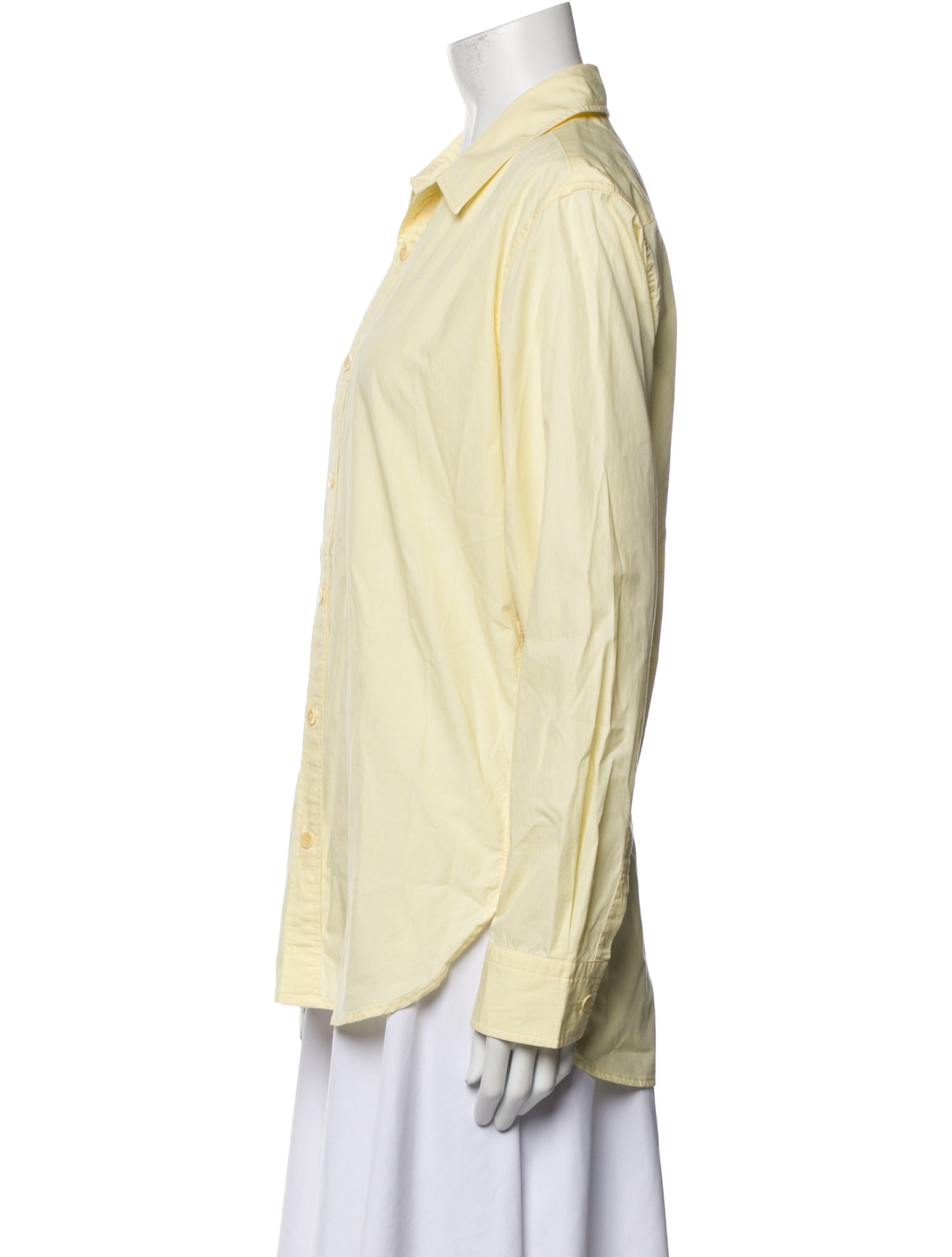 Tibi Long Sleeve Button-Up Top