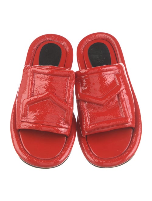 Tibi Patent Leather Slides