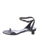 Tibi Snakeskin Chain-Link Accents Sandals