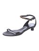 Tibi Snakeskin Chain-Link Accents Sandals