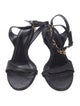 Tibi Snakeskin Chain-Link Accents Sandals