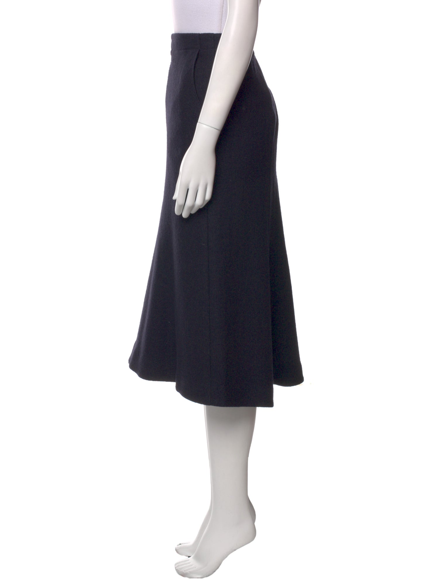 Tibi Pleated Accents Midi Length Skirt