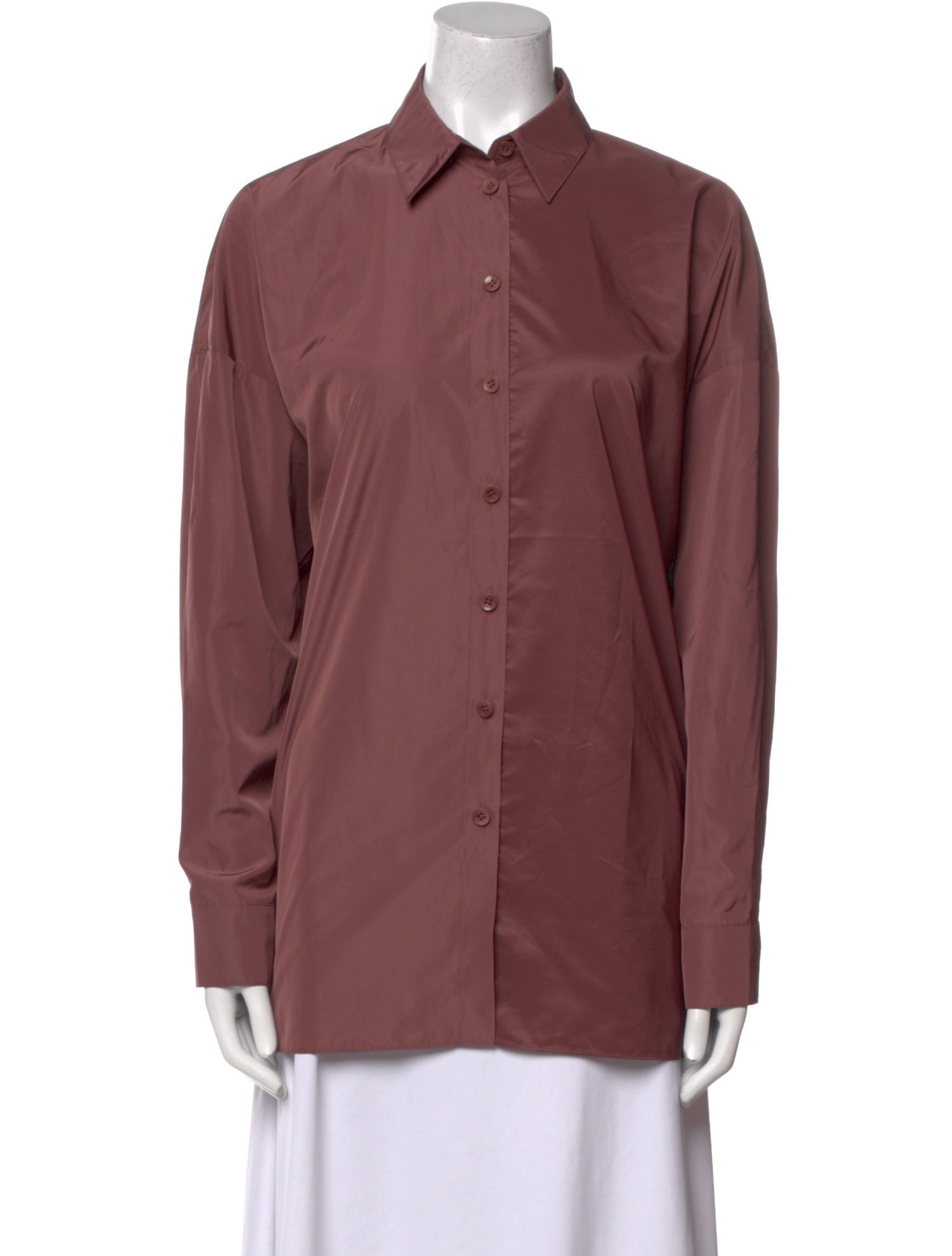 Tibi Long Sleeve Button-Up Top