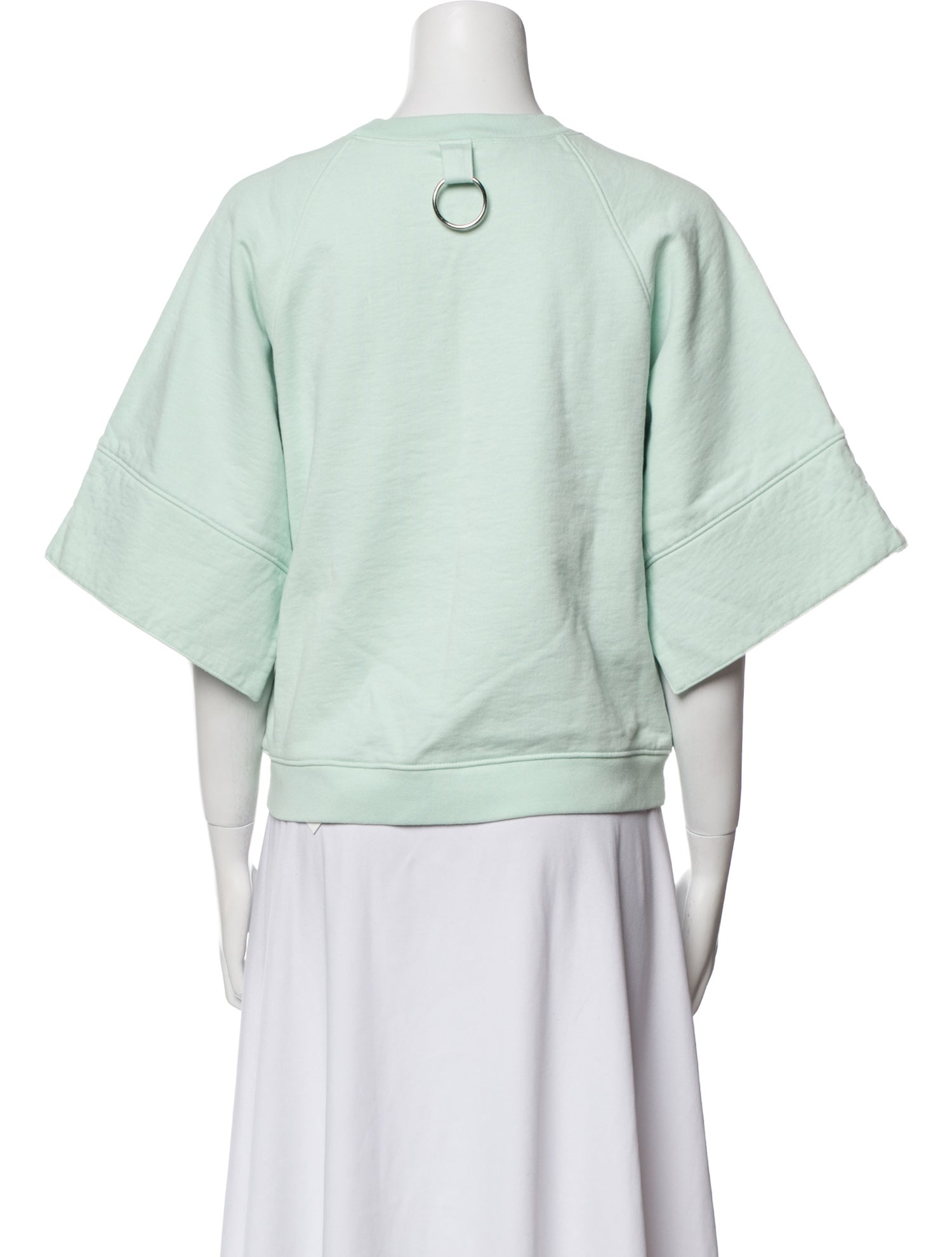 Tibi Crew Neck Short Sleeve Sweatshirt