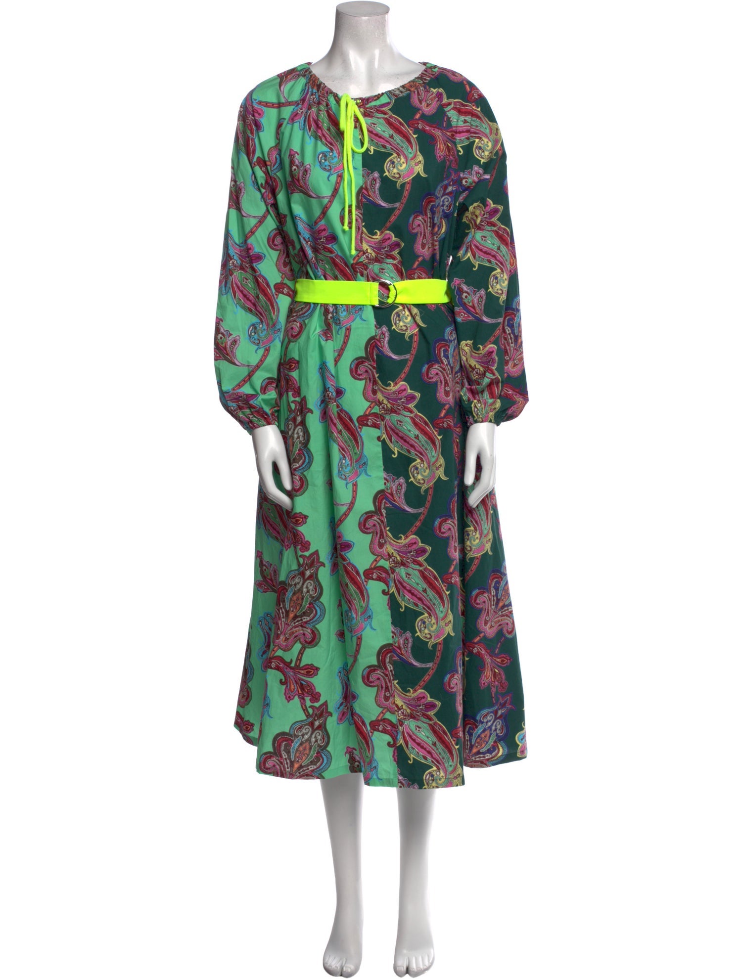 Tibi Printed Long Dress