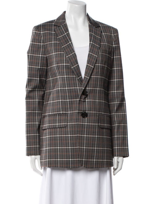 Tibi Plaid Print Blazer