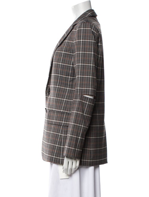 Tibi Plaid Print Blazer