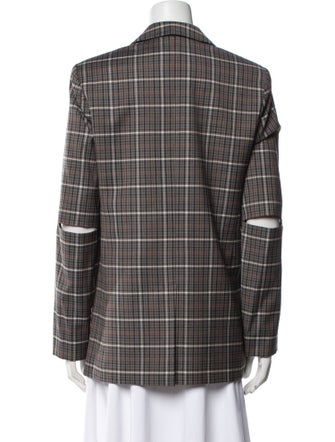 Tibi Plaid Print Blazer