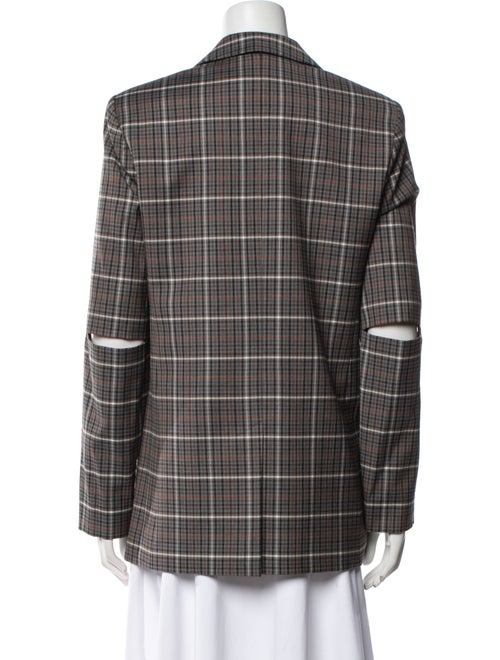 Tibi Plaid Print Blazer