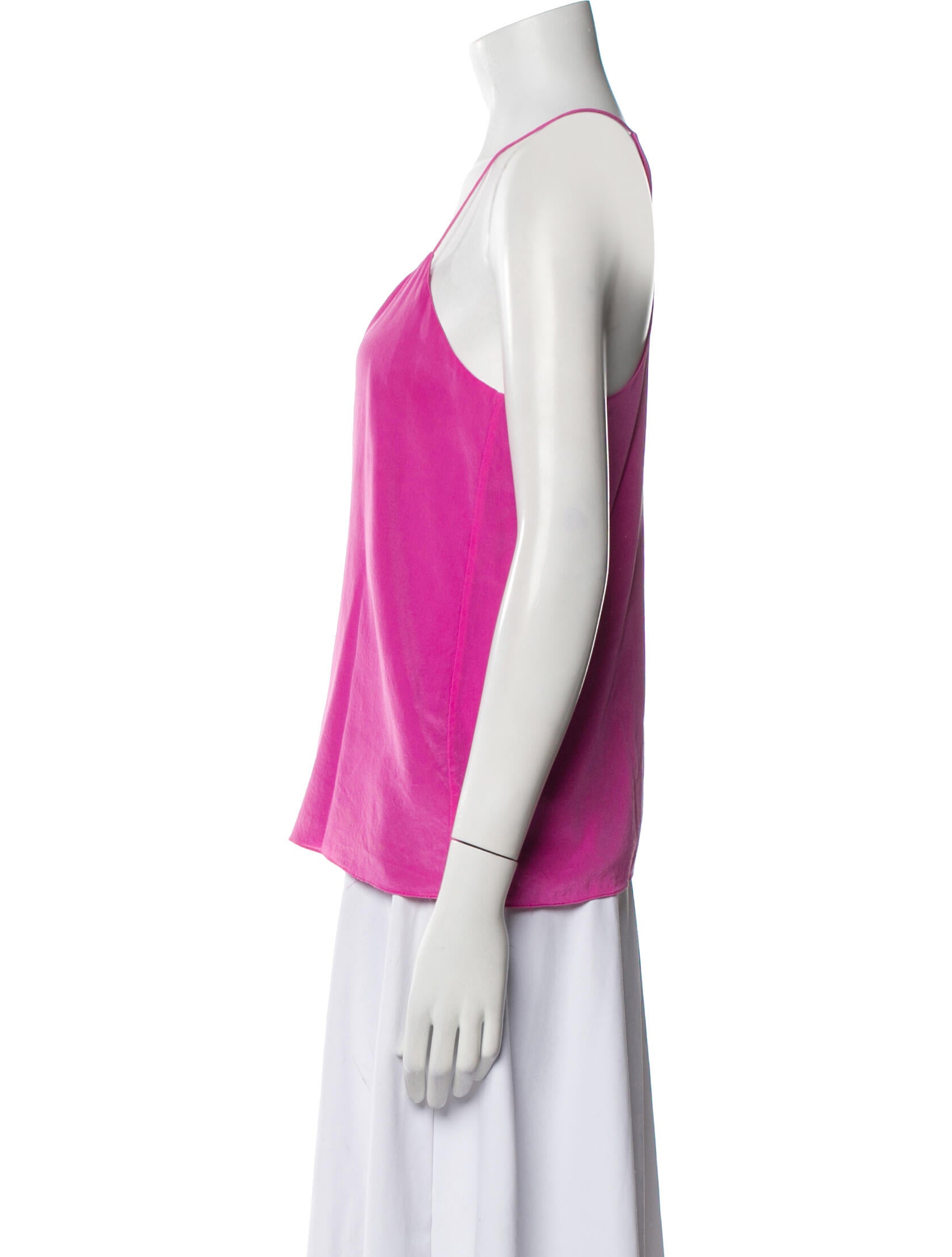 Tibi Silk V-Neck Top