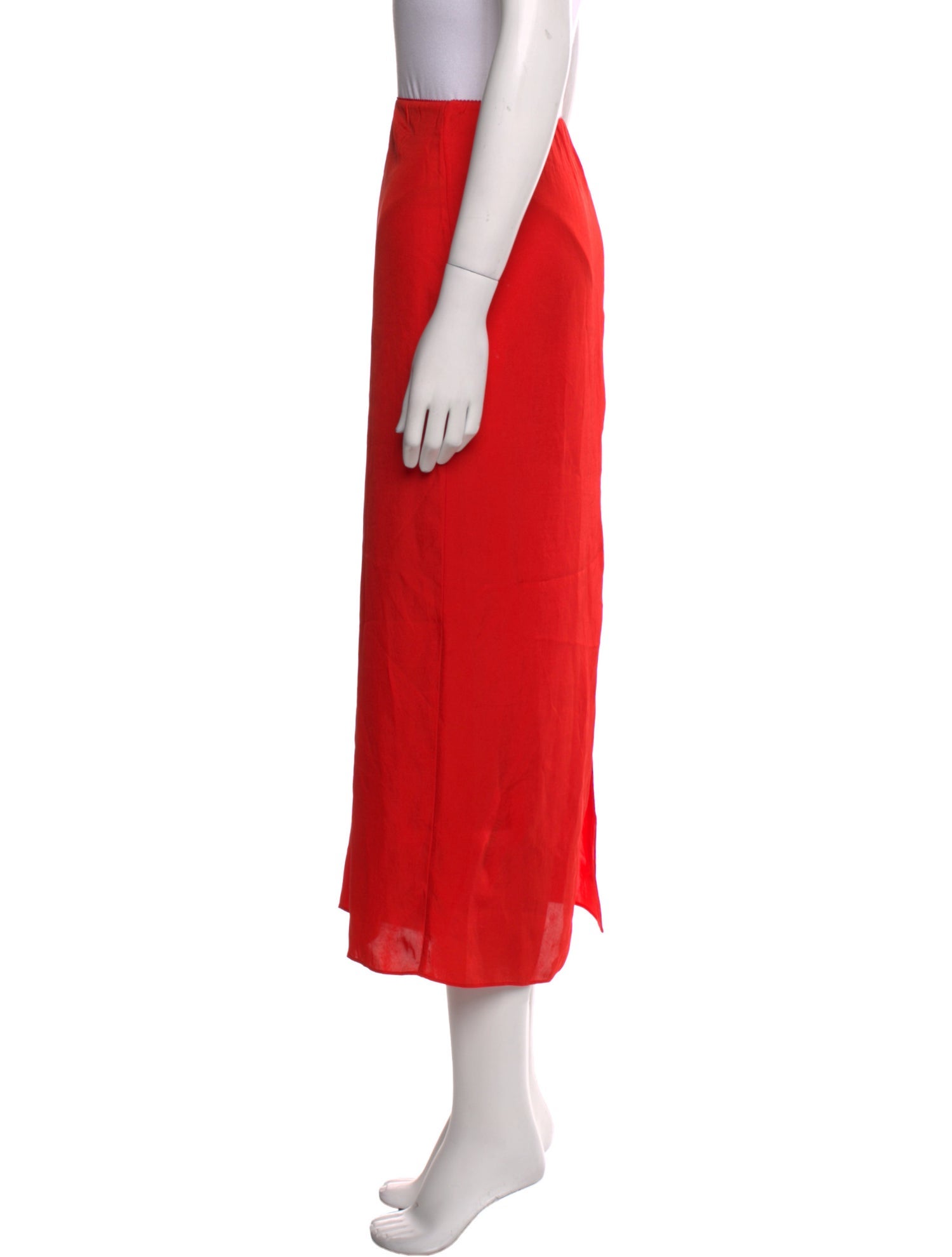 Tibi Pleated Accents Midi Length Skirt