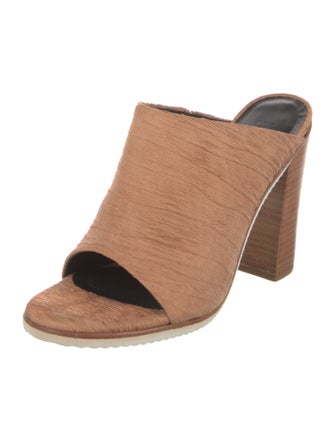 Tibi Leather Leather Trim Embellishment Slides