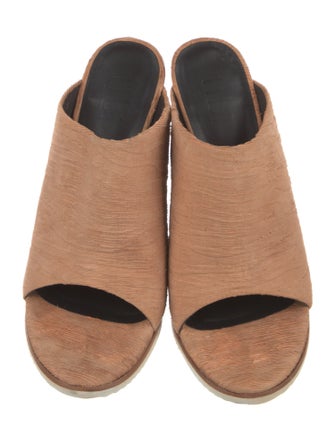 Tibi Leather Leather Trim Embellishment Slides