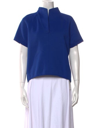 Tibi Wool Mock Neck Top