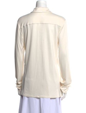 Tibi Long Sleeve Button-Up Top