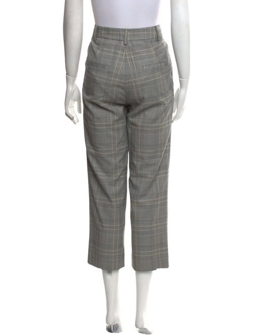 Tibi Plaid Print Straight Leg Pants