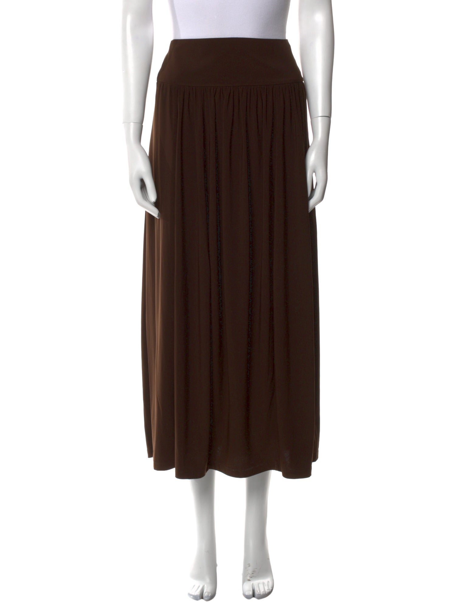 Tibi Pleated Accents Midi Length Skirt