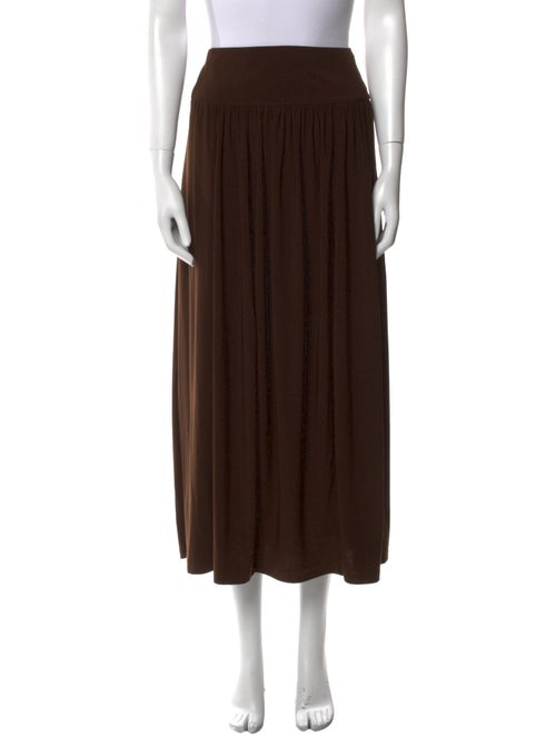 Tibi Pleated Accents Midi Length Skirt