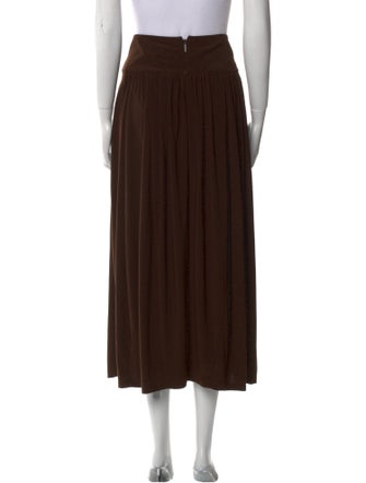 Tibi Pleated Accents Midi Length Skirt