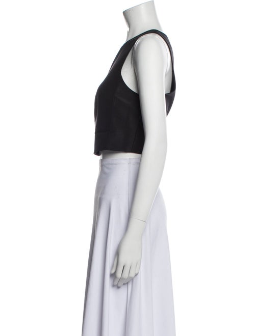 Tibi Silk Scoop Neck Crop Top