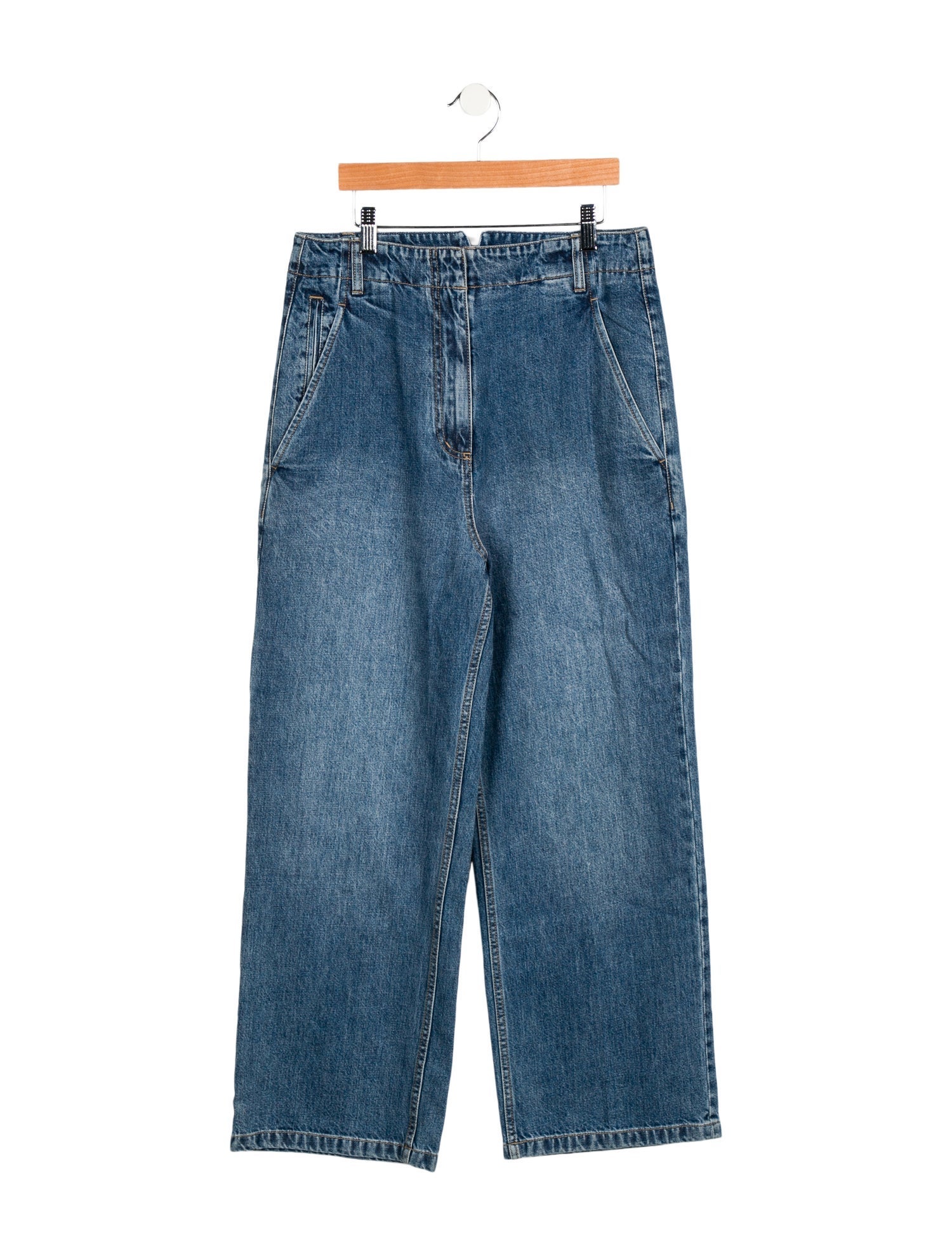 Tibi High-Rise Wide Leg Jeans