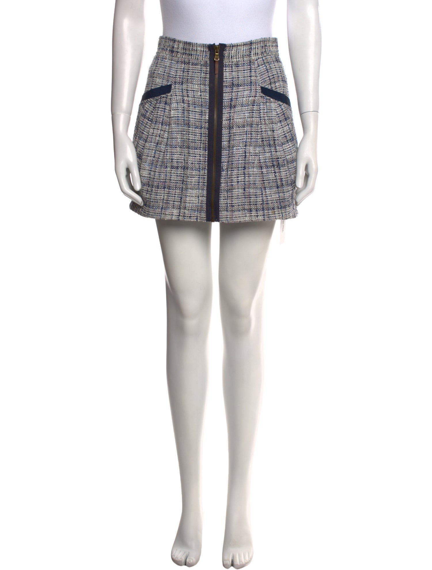 Tibi Plaid Print Mini Skirt