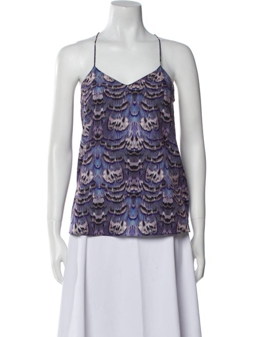 Tibi Printed V-Neck Top