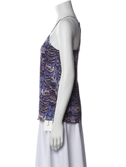 Tibi Printed V-Neck Top