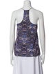 Tibi Printed V-Neck Top