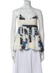 Tibi Silk Printed Top