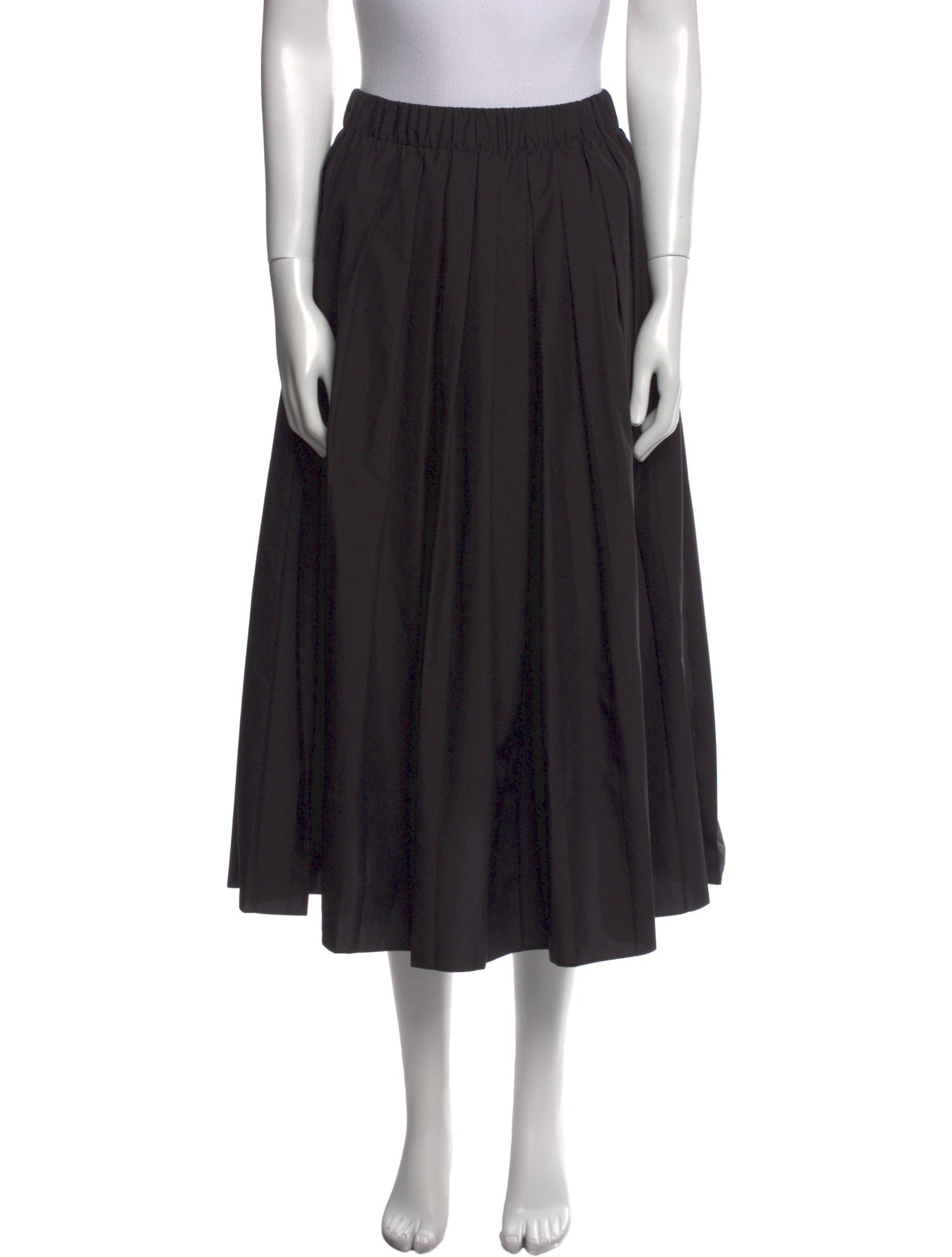 Tibi Pleated Accents Midi Length Skirt