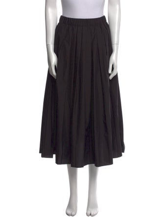 Tibi Pleated Accents Midi Length Skirt