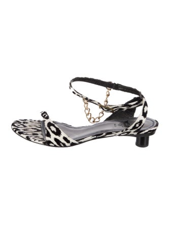 Tibi Suede Printed Sandals