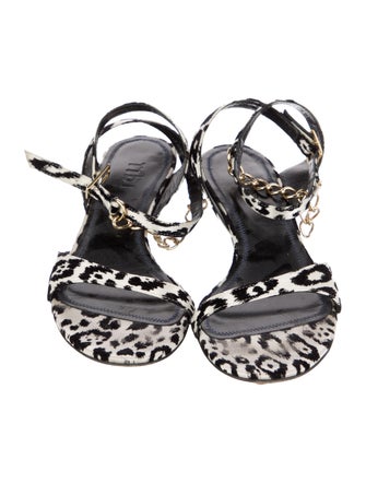 Tibi Suede Printed Sandals