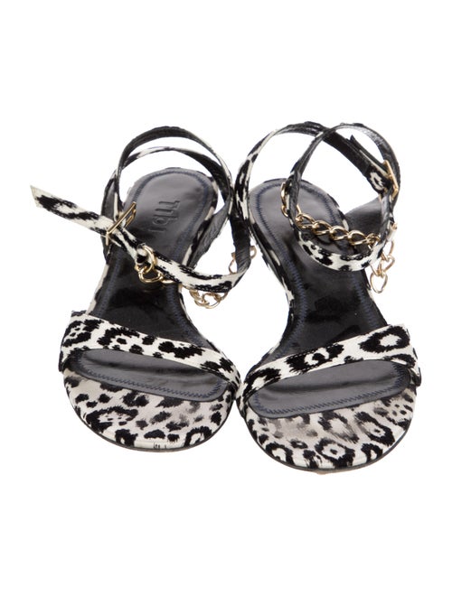 Tibi Suede Printed Sandals